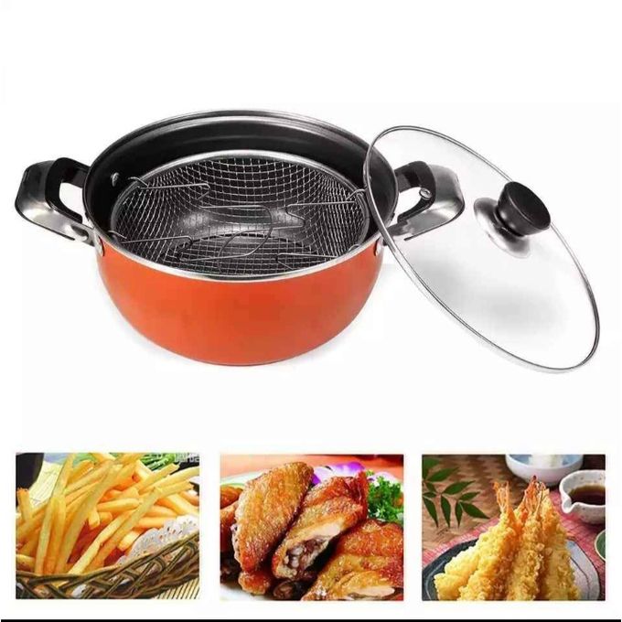 🍟 Casserole à Frites avec Panier & Couvercle – 24 cm / 26 cm