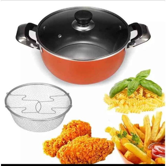 🍟 Casserole à Frites avec Panier & Couvercle – 24 cm / 26 cm